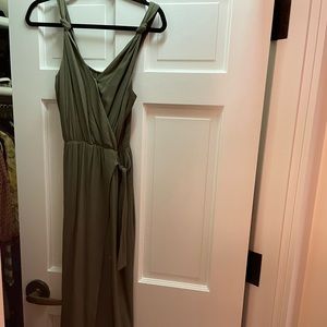 Greylin from Anthropologie jumpsuit. Very flattering and comfortable.